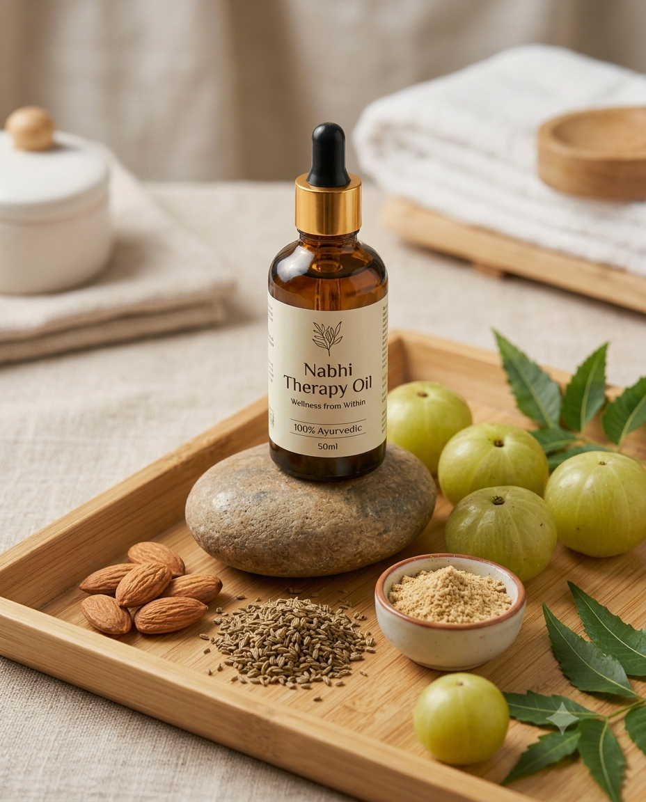 Ayurvedic Nabhi Therapy Oil – Natural Navel Care for Wellness & Vitality